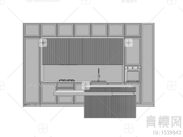 厨房橱柜3D模型下载【ID:1539843】