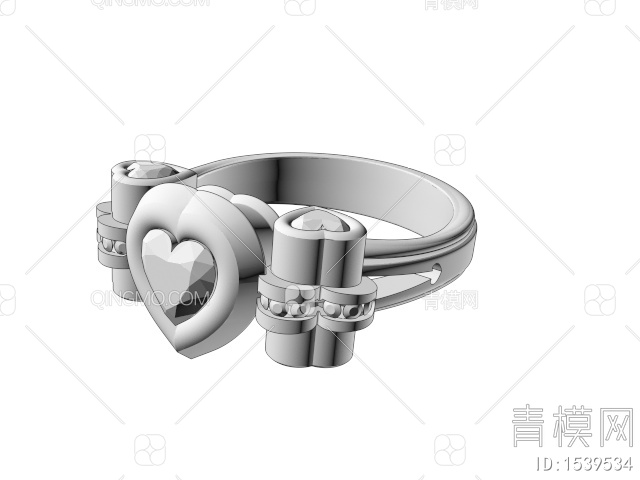 生活用品 爱心戒指3D模型下载【ID:1539534】