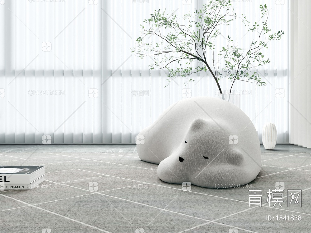 北极熊懒人沙发3D模型下载【ID:1541838】