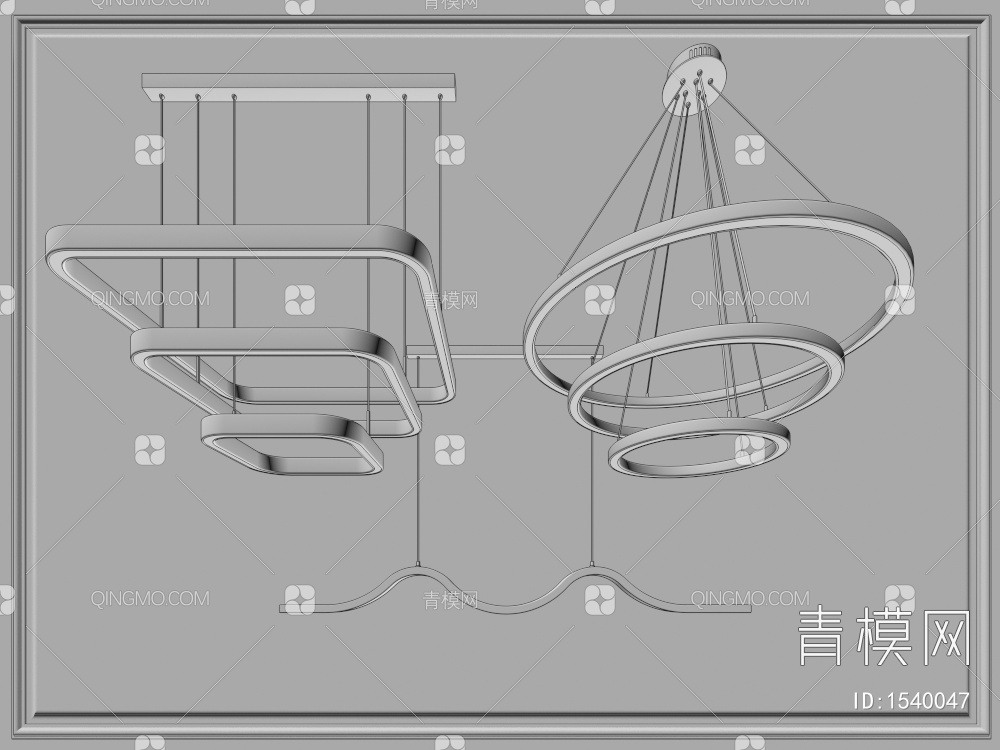 吊灯组合3D模型下载【ID:1540047】