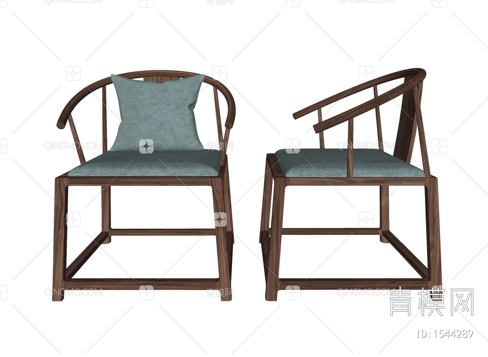 餐椅  单椅SU模型下载【ID:1544289】