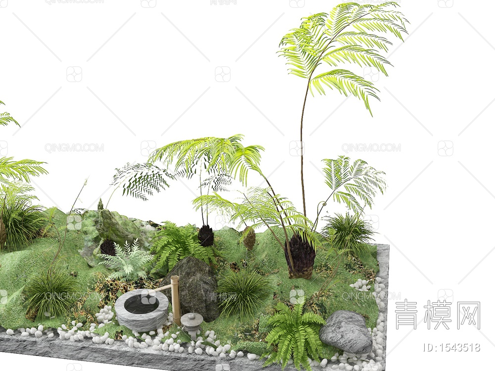 景观植物小品3D模型下载【ID:1543518】