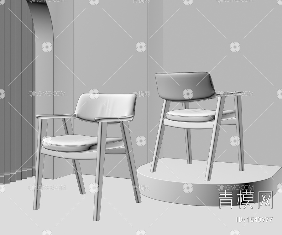 单椅3D模型下载【ID:1540977】