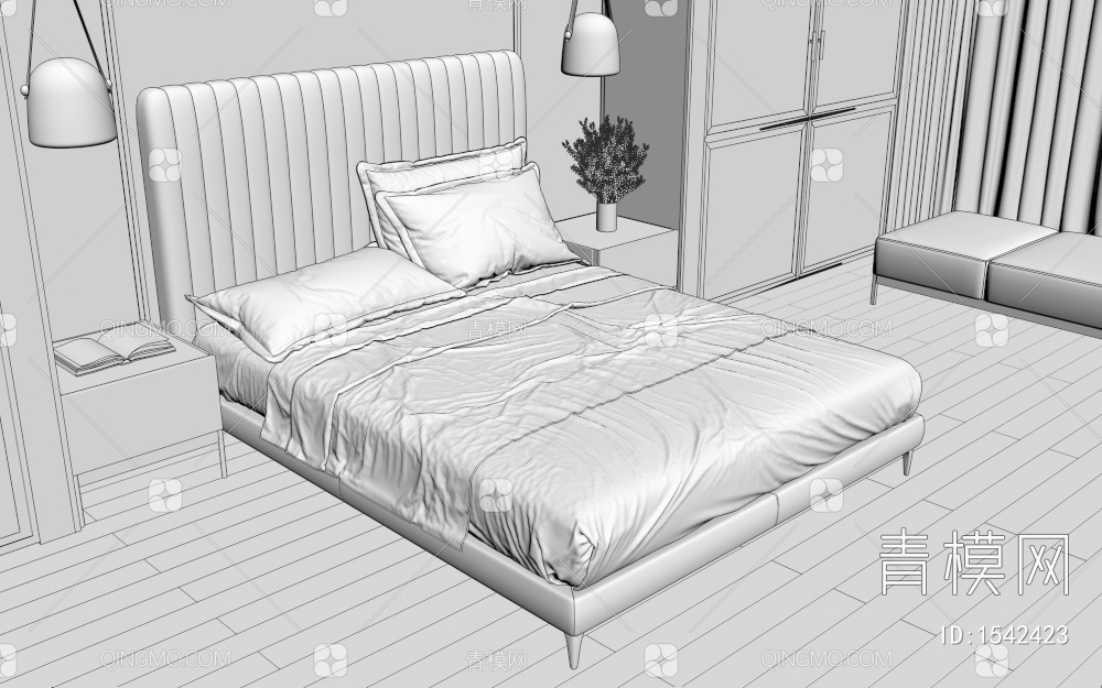 卧室3D模型下载【ID:1542423】