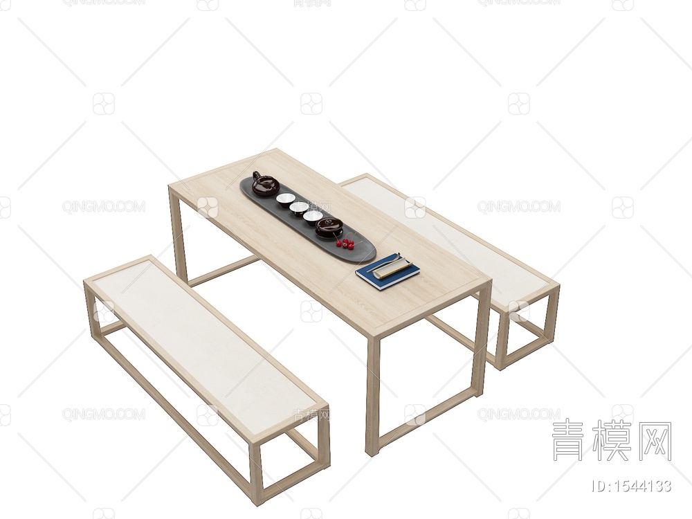 茶桌椅3D模型下载【ID:1544133】