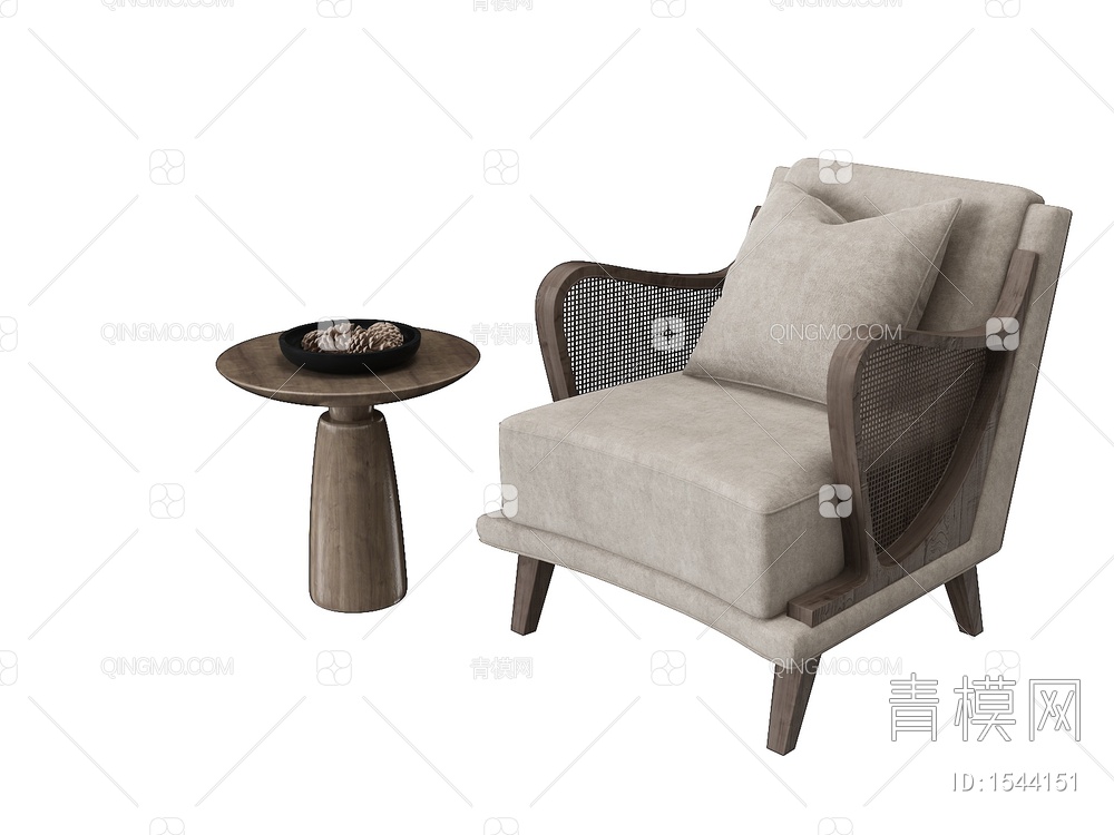 休闲椅3D模型下载【ID:1544151】
