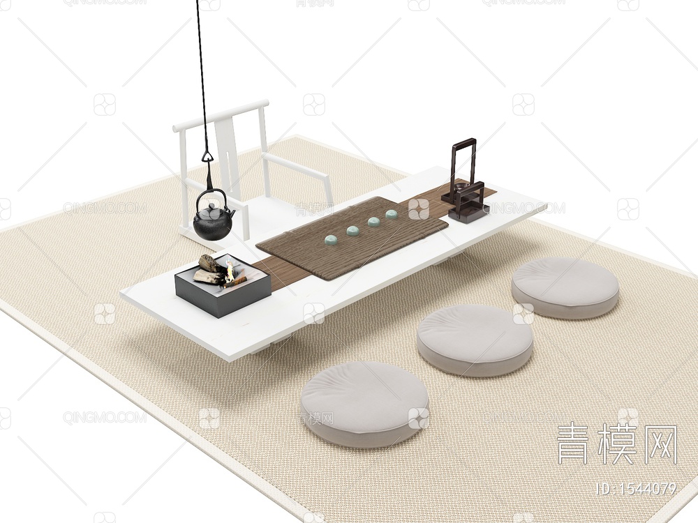 茶桌椅3D模型下载【ID:1544079】