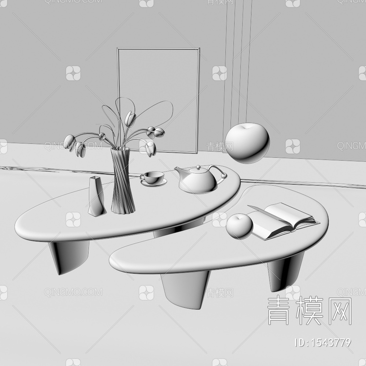 子母茶几3D模型下载【ID:1543779】