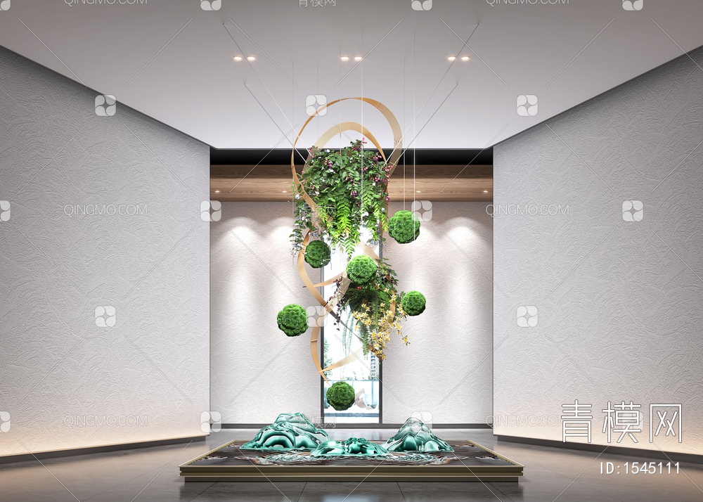 室内植物景观装置3D模型下载【ID:1545111】