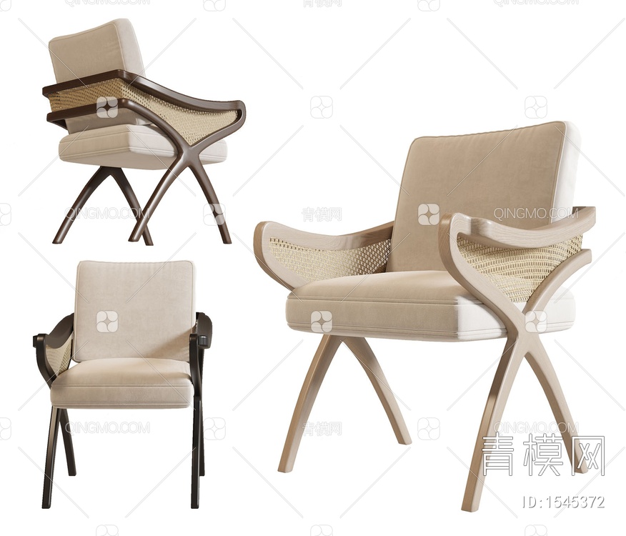 椅子 餐椅3D模型下载【ID:1545372】