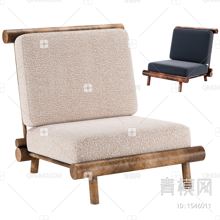 单人沙发3D模型下载【ID:1546011】