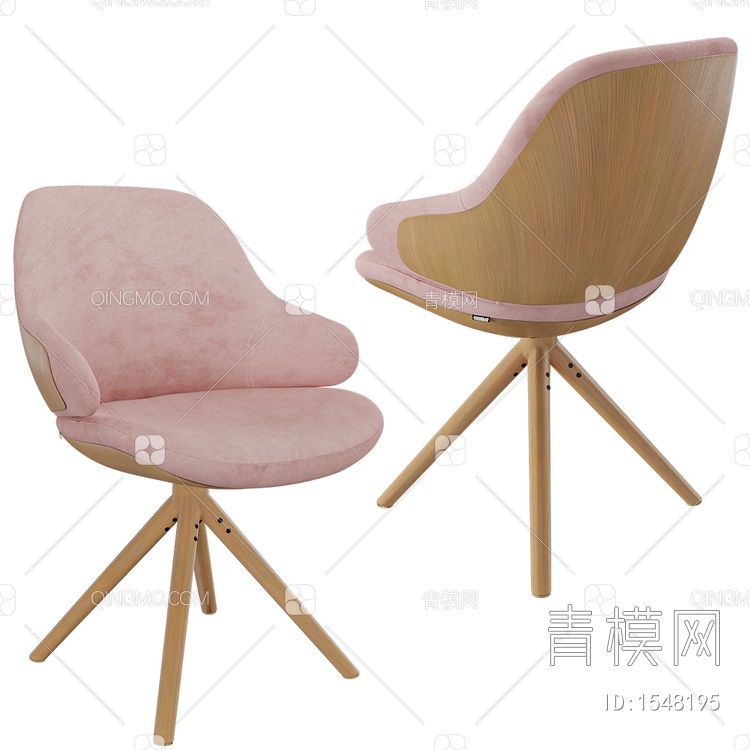 Armchair Sweet淡粉单椅3D模型下载【ID:1548195】