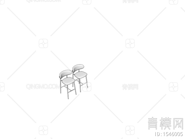 吧椅3D模型下载【ID:1546005】