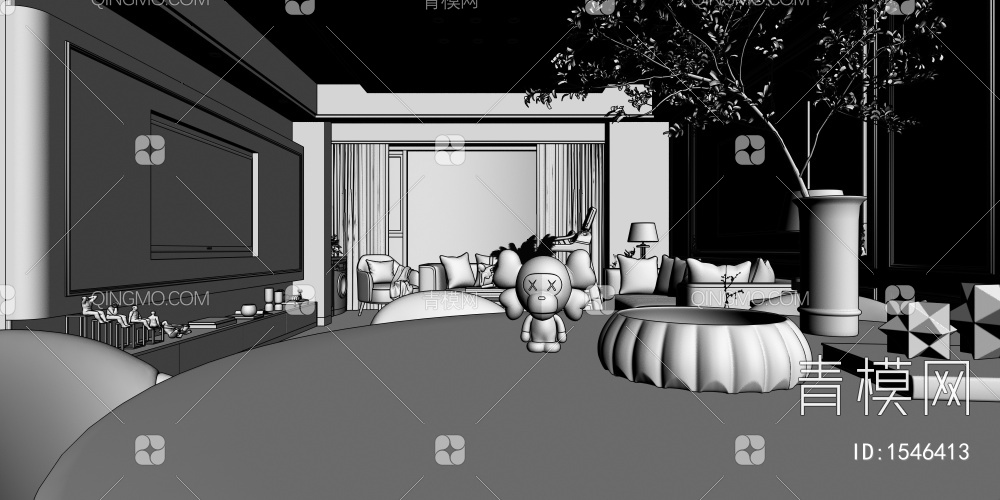 客餐厅3D模型下载【ID:1546413】