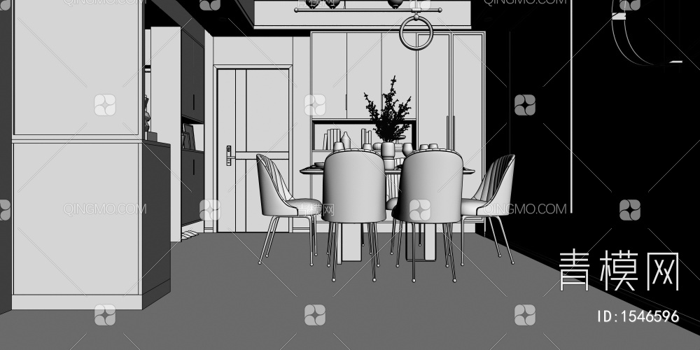 客餐厅3D模型下载【ID:1546596】