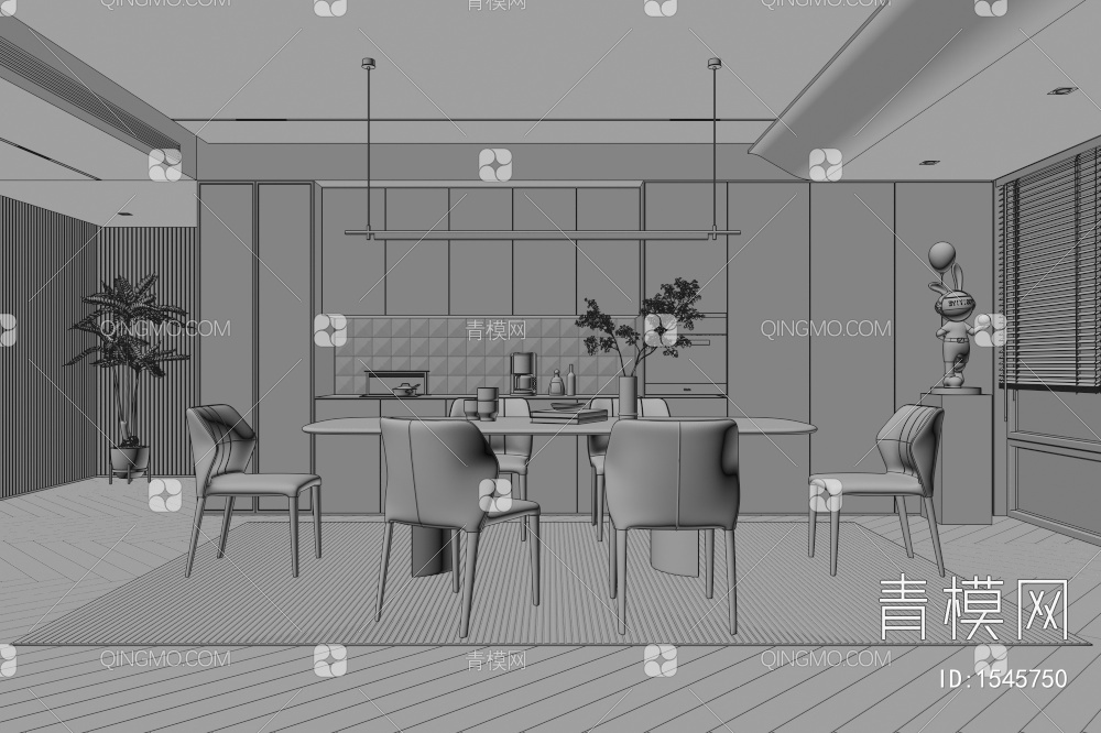 餐厅3D模型下载【ID:1545750】