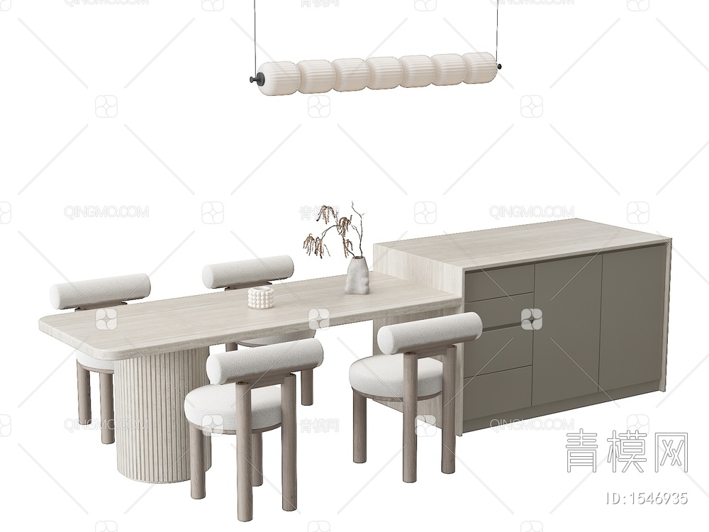 餐桌椅3D模型下载【ID:1546935】