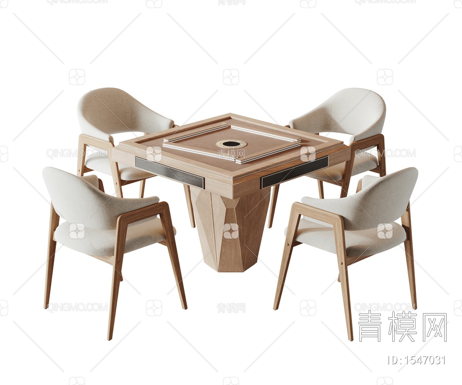 麻将桌椅3D模型下载【ID:1547031】