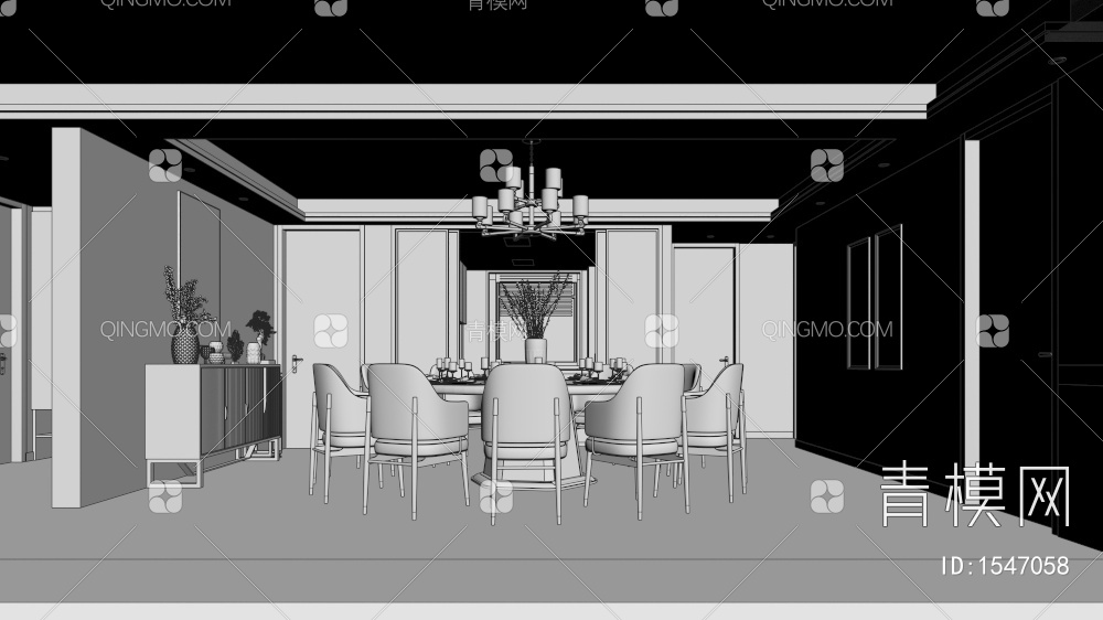 客餐厅3D模型下载【ID:1547058】