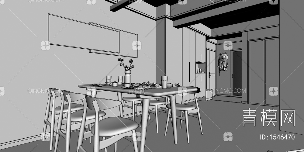 客餐厅3D模型下载【ID:1546470】