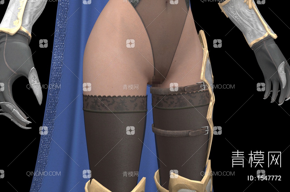 金发长腿美女3D模型下载【ID:1547772】