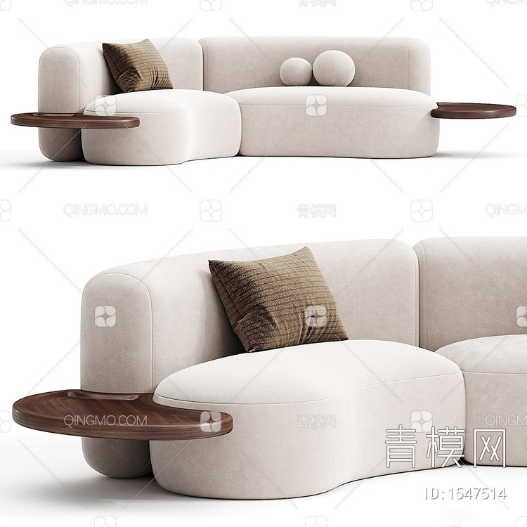 多人沙发3D模型下载【ID:1547514】