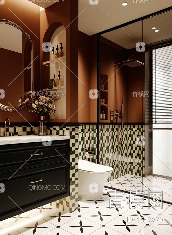 浴室 洗手间 卫生间3D模型下载【ID:1547970】