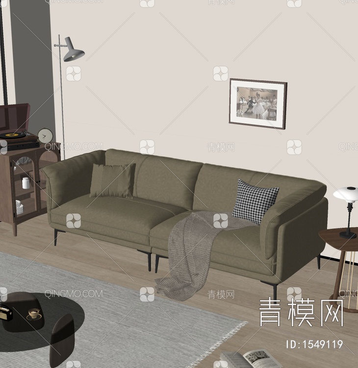双人沙发SU模型下载【ID:1549119】