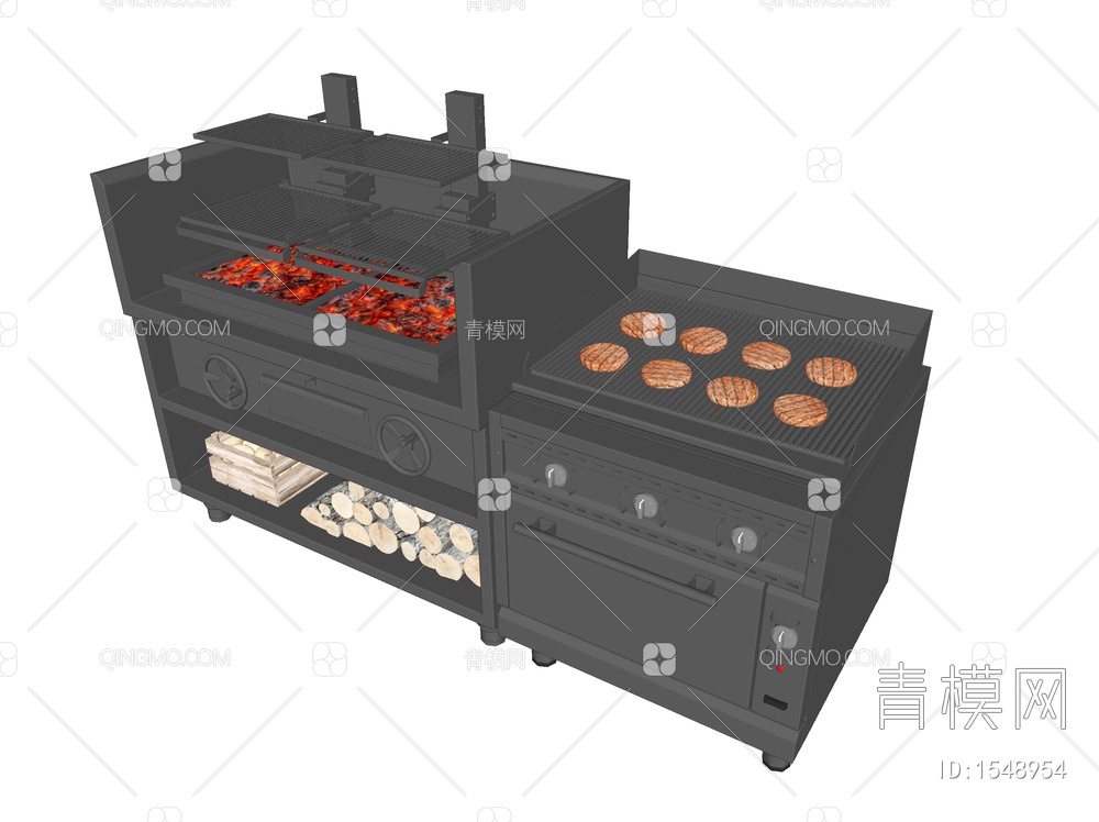 户外烧烤架SU模型下载【ID:1548954】
