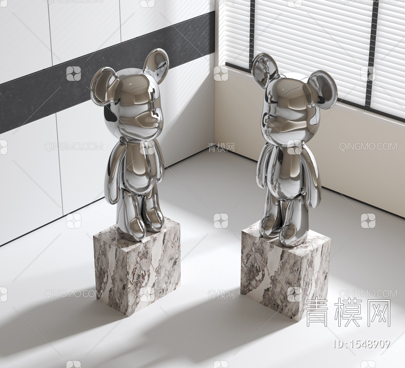 暴力熊雕塑3D模型下载【ID:1548909】