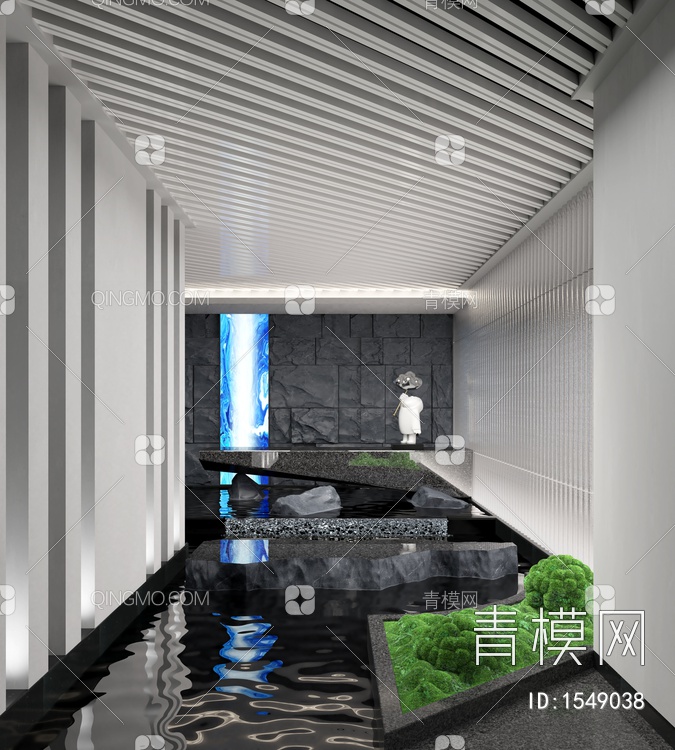 室内水景 景观造景3D模型下载【ID:1549038】
