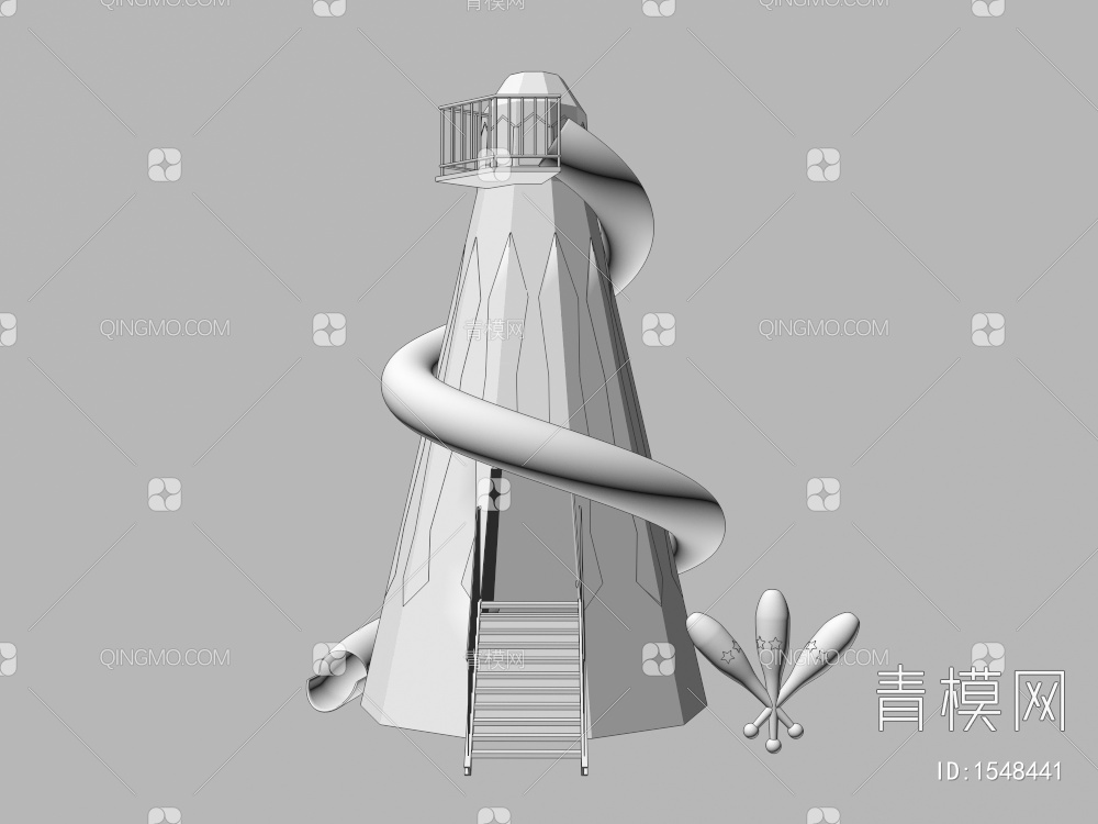 滑滑梯3D模型下载【ID:1548441】