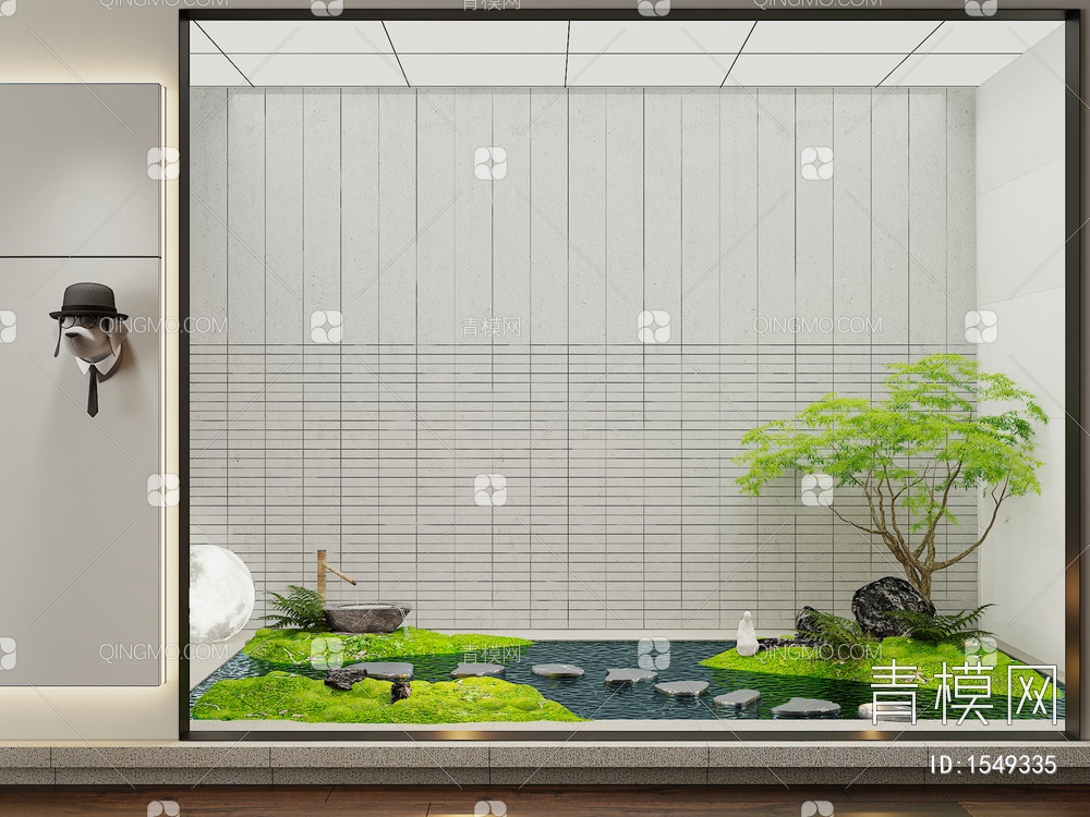 室内造景 植物堆3D模型下载【ID:1549335】