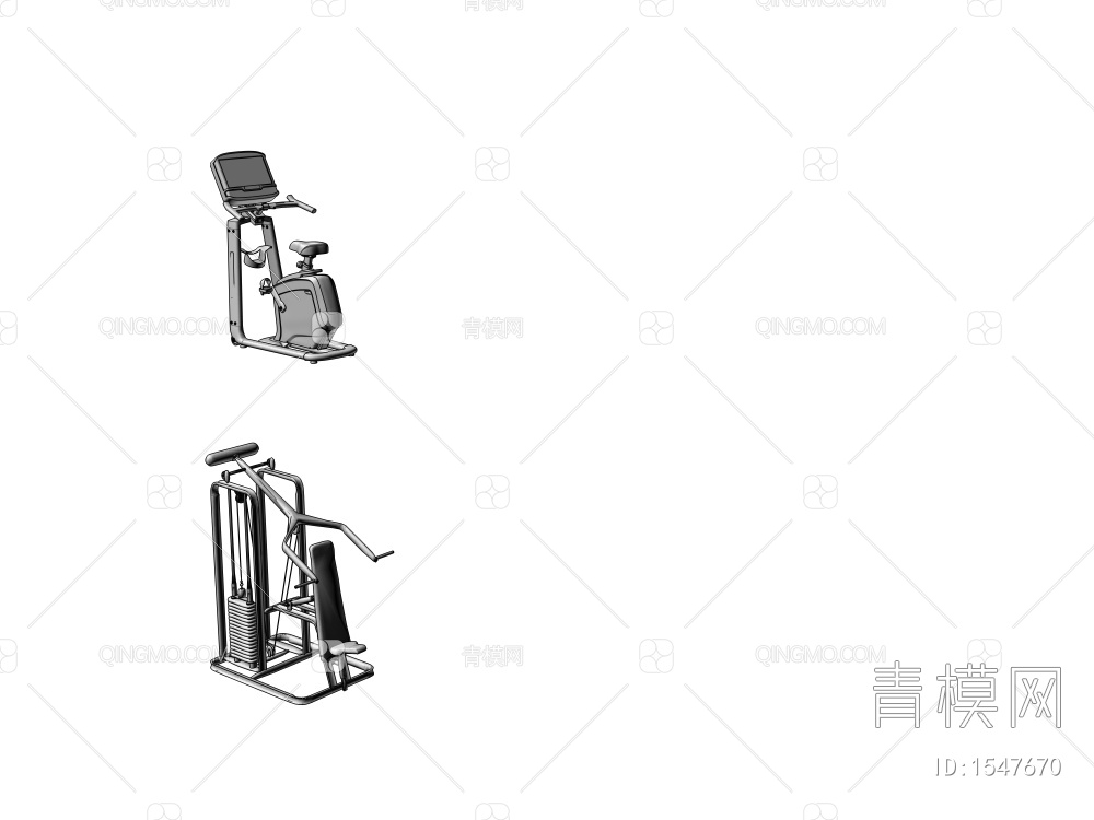 健身器材3D模型下载【ID:1547670】