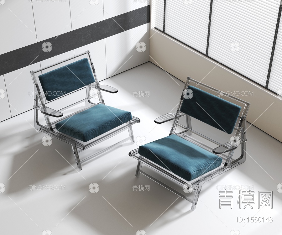 亚克力单椅3D模型下载【ID:1550148】