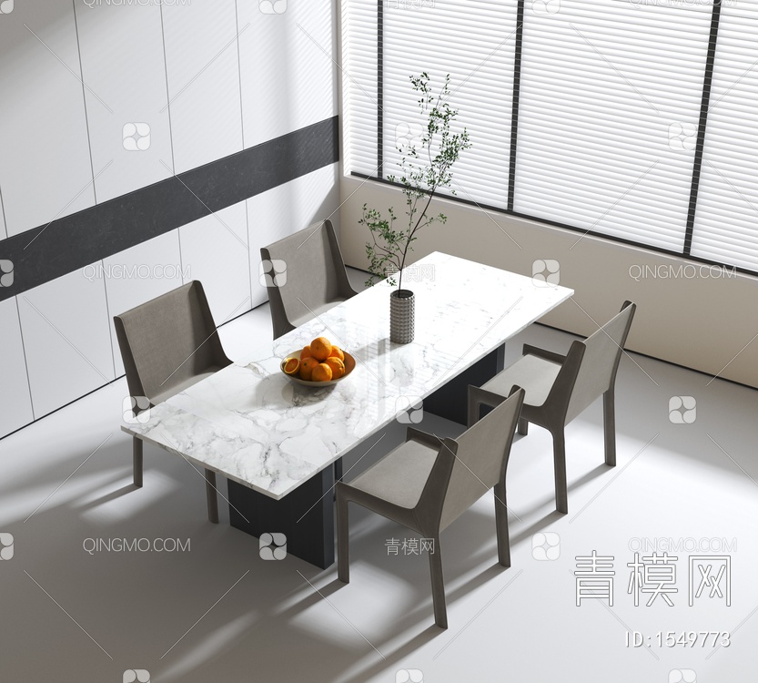 餐桌椅3D模型下载【ID:1549773】