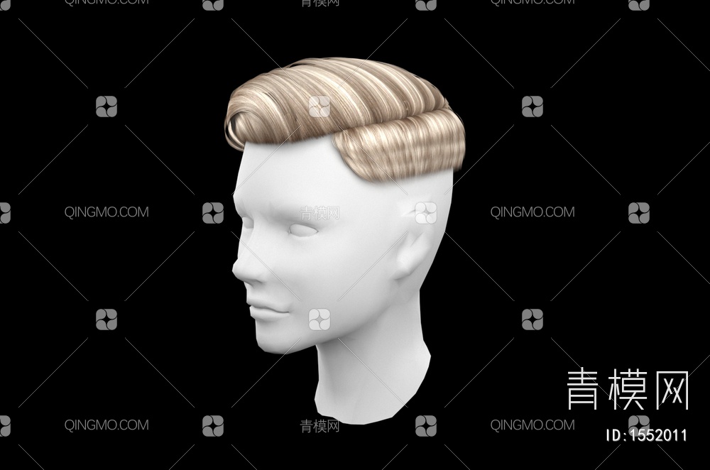 男士发型 造型 头发3D模型下载【ID:1552011】