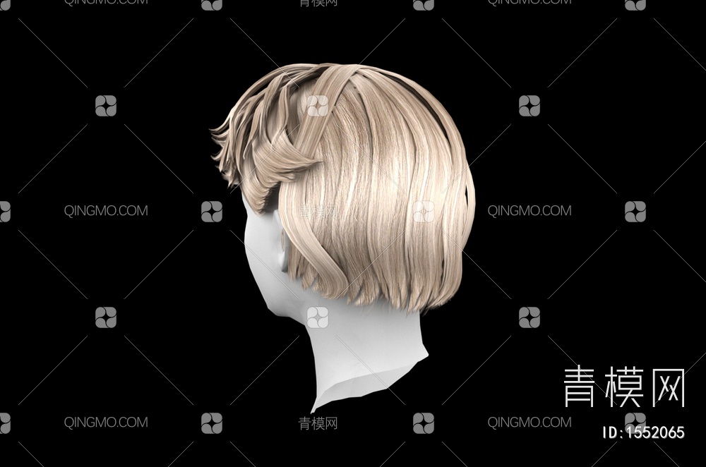 男士发型 造型 头发3D模型下载【ID:1552065】