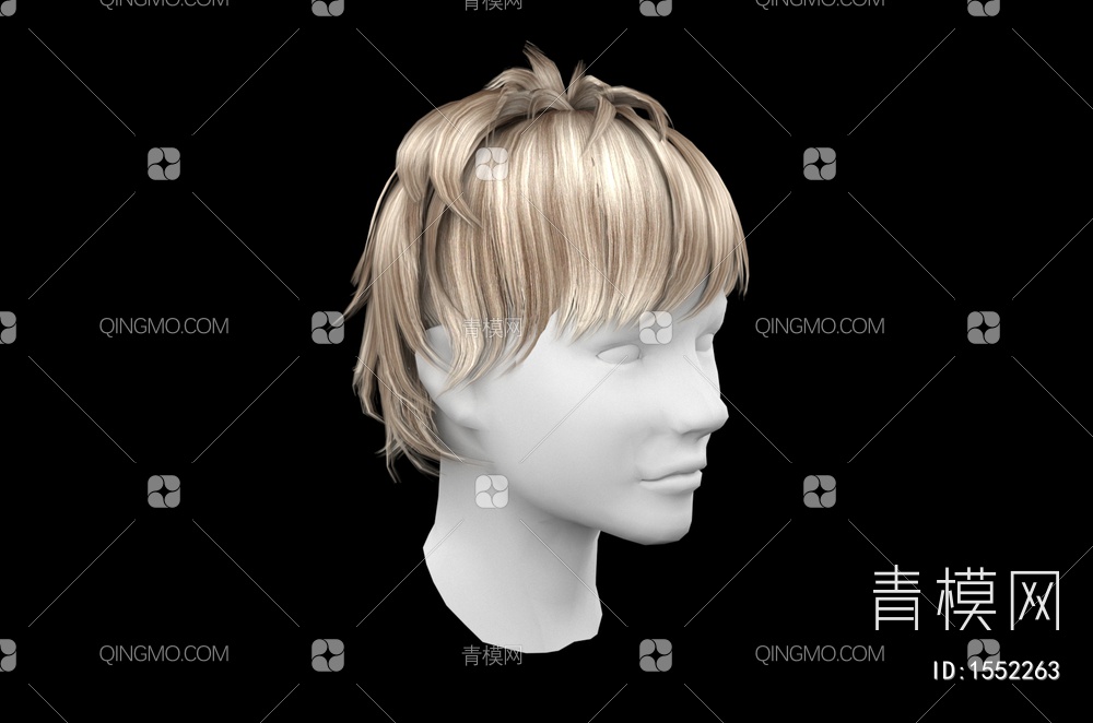 男士发型 造型 头发3D模型下载【ID:1552263】