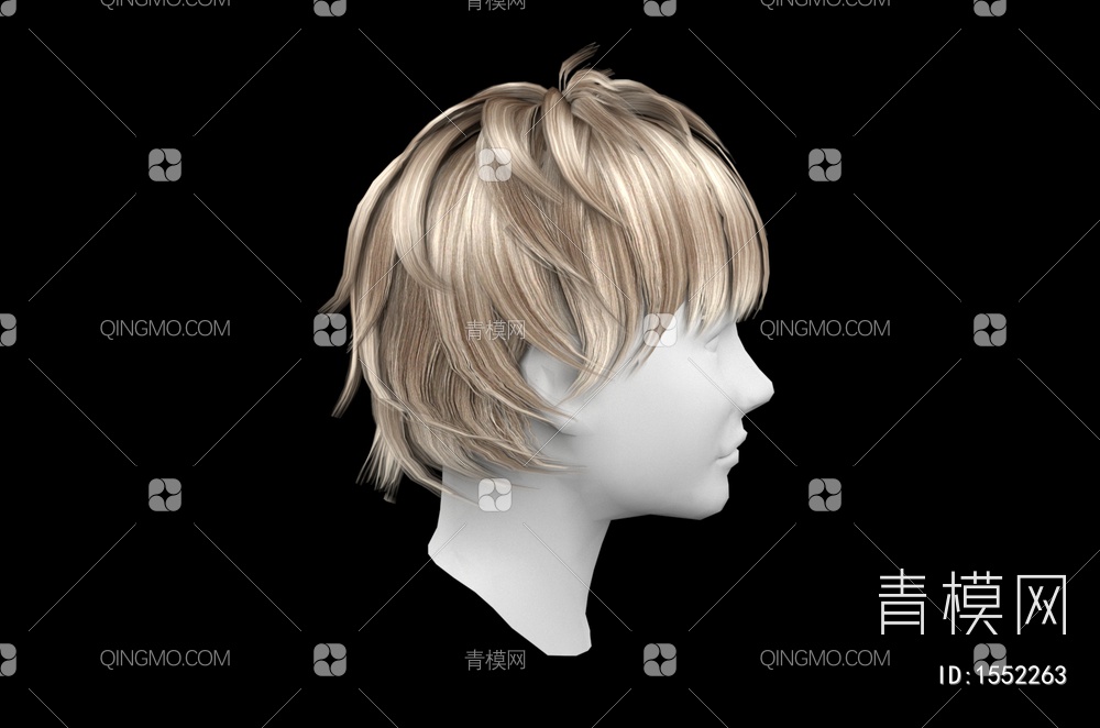 男士发型 造型 头发3D模型下载【ID:1552263】