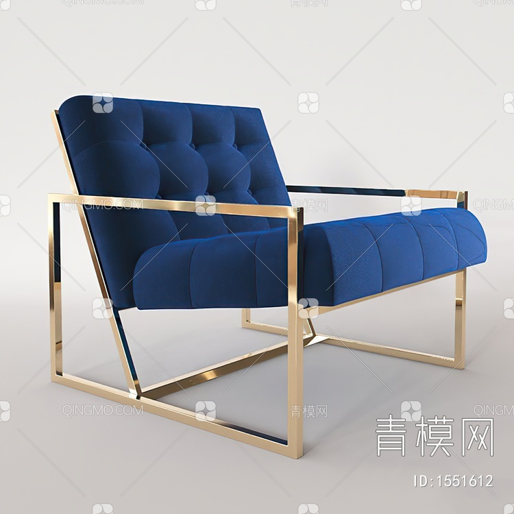 单人沙发3D模型下载【ID:1551612】