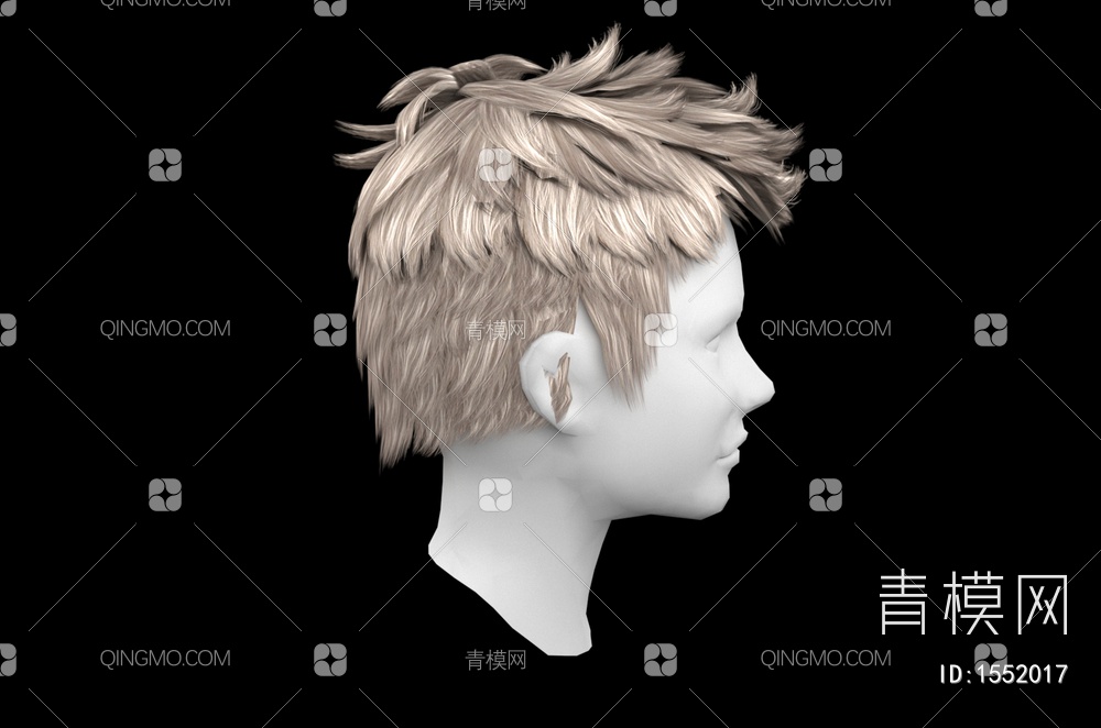 男士发型 造型 头发3D模型下载【ID:1552017】