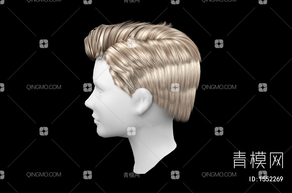 男士发型 造型 头发3D模型下载【ID:1552269】