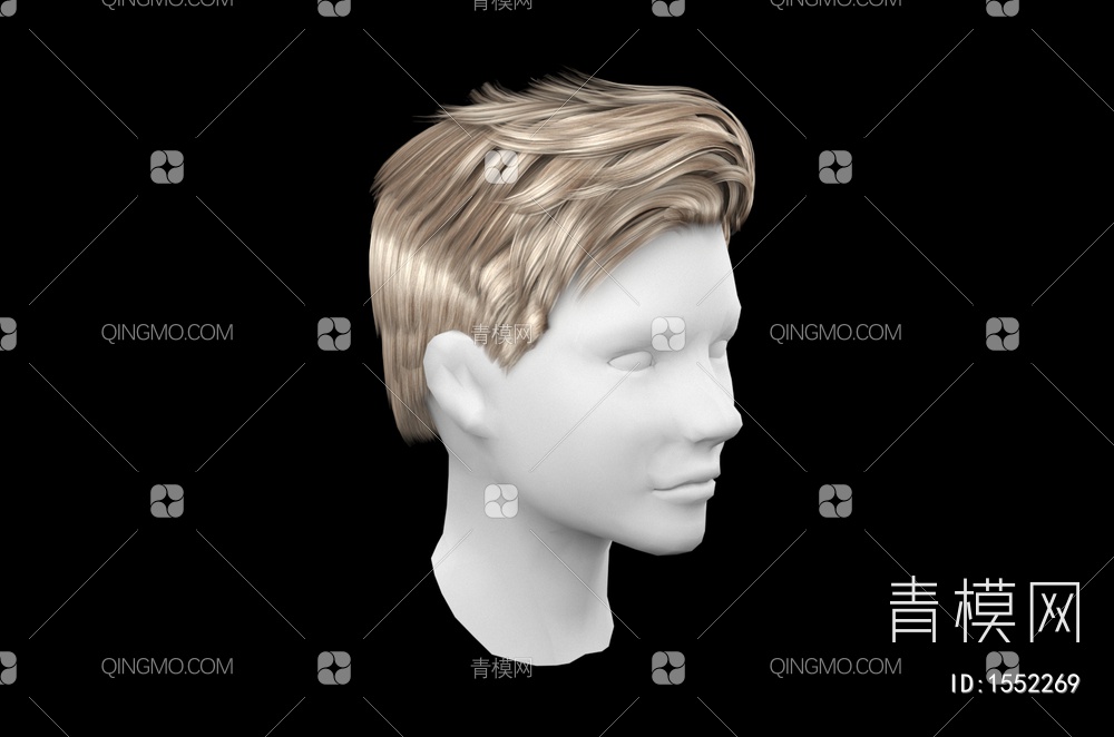 男士发型 造型 头发3D模型下载【ID:1552269】
