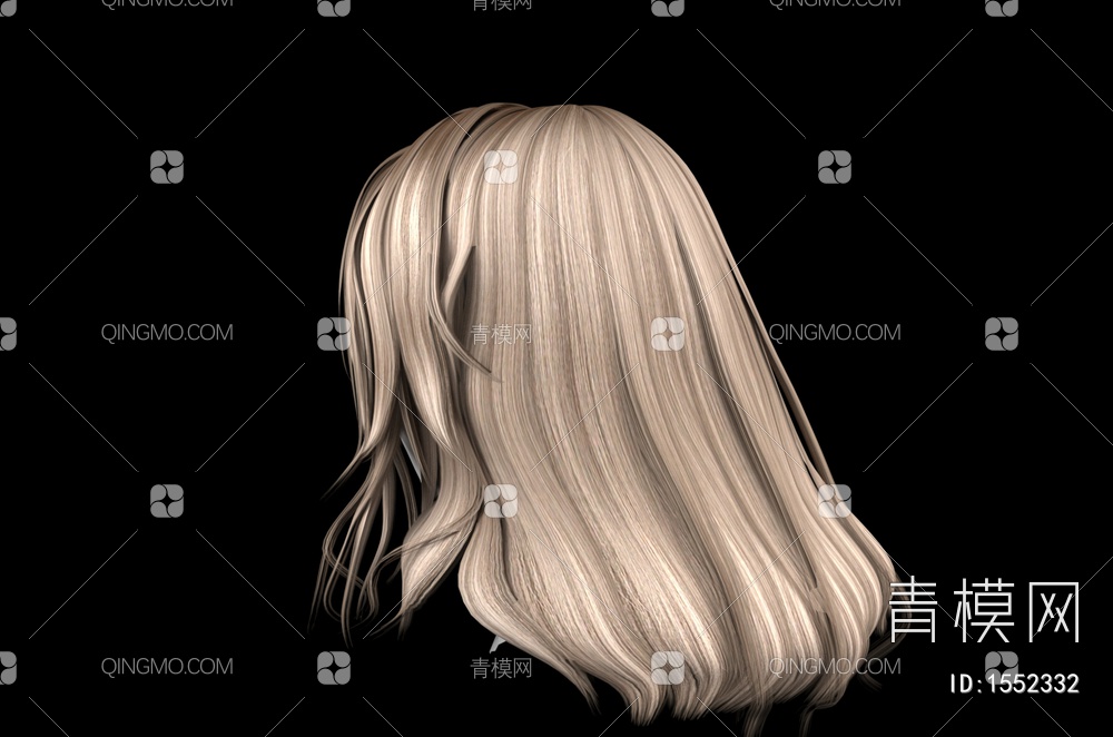 男士发型 造型 头发3D模型下载【ID:1552332】