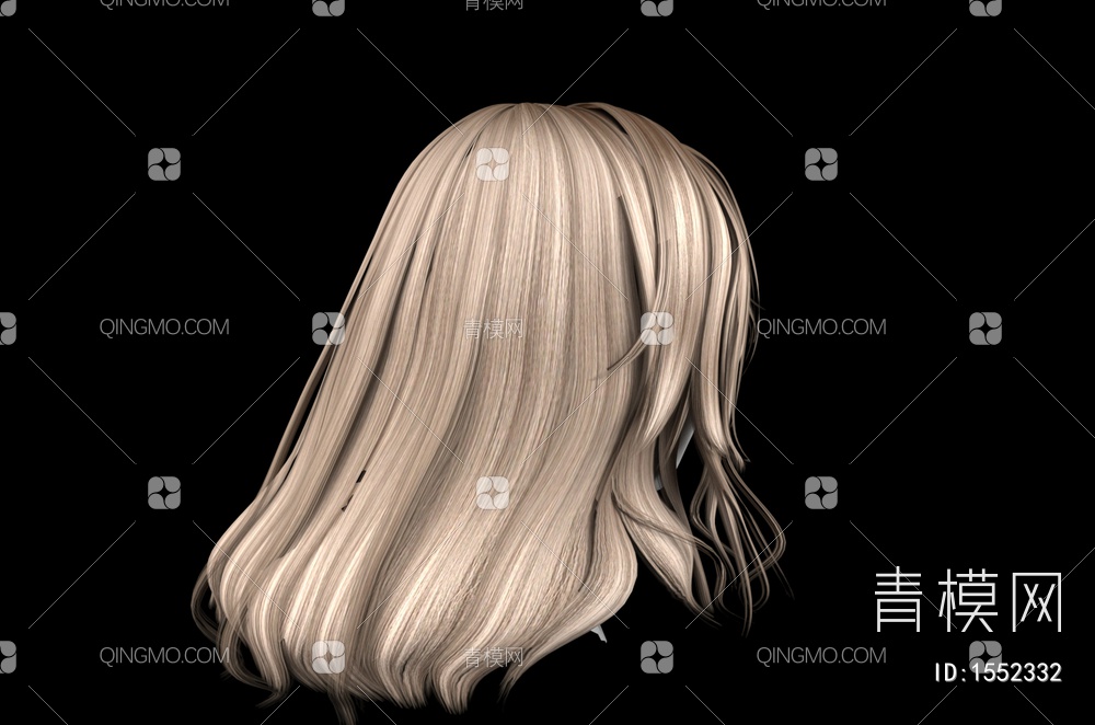 男士发型 造型 头发3D模型下载【ID:1552332】