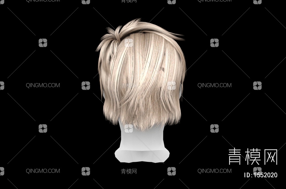 男士发型 造型 头发3D模型下载【ID:1552020】