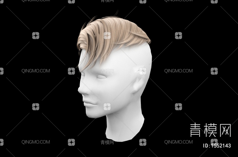 男士发型 造型 头发3D模型下载【ID:1552143】