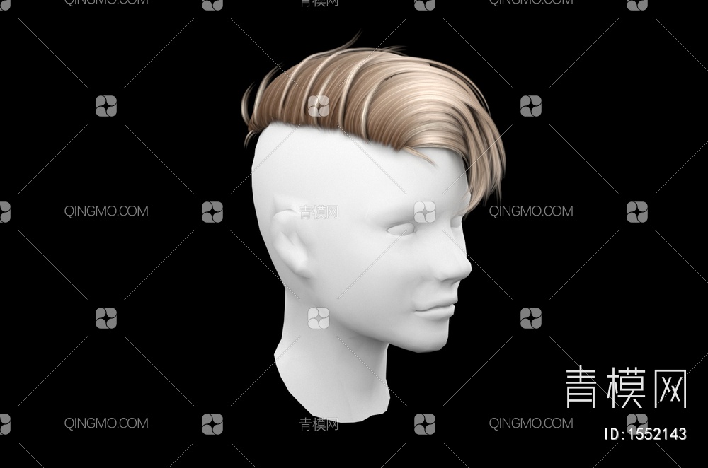 男士发型 造型 头发3D模型下载【ID:1552143】
