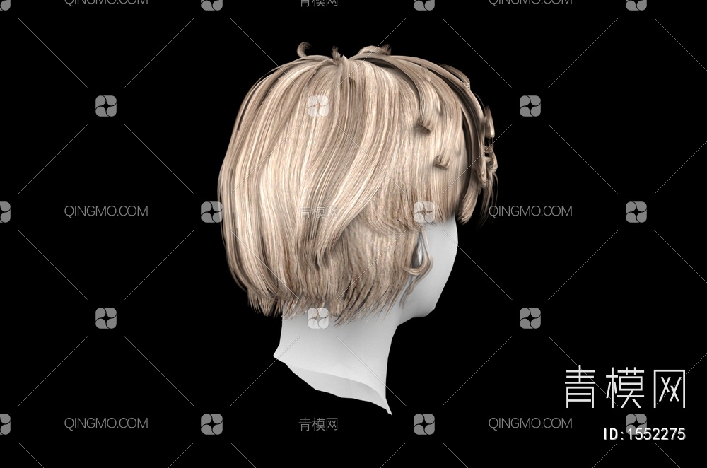 男士发型 造型 头发3D模型下载【ID:1552275】